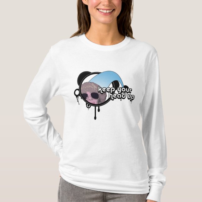 Retro pj : behalt deinen Kopf nach oben T-Shirt (Vorderseite)