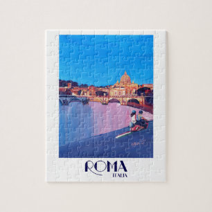 Retro-Plakat Rom Italien Puzzle