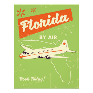 Retro-Plakat von Florida State. Fotodruck