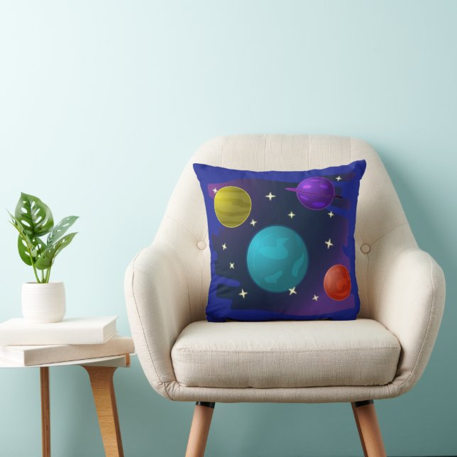 Retro-Planeten Kissen (Stuhl )