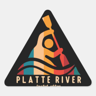 Retro Platte Dreieckiger Aufkleber