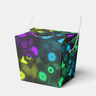Retro Platten Neon Colorful Collage Geschenkschachtel