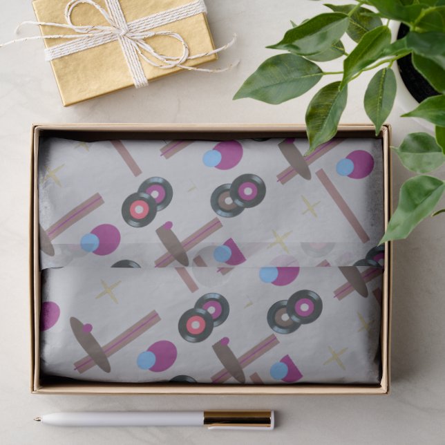 Retro-Platten Stil 1 Seidenpapier (Geschenk)