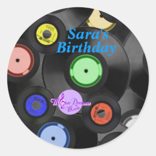 Retro Plattenen-kundengerechte klassische runde Runder Aufkleber