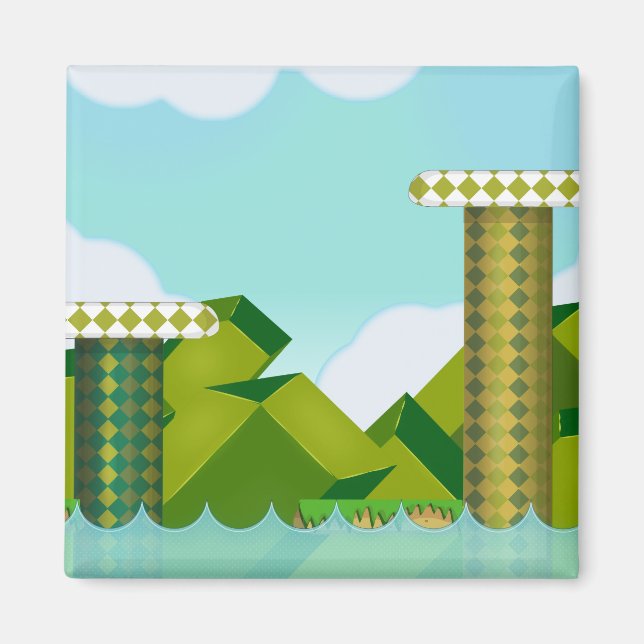 Retro-Plattform-Spiel Magnet (Vorne)