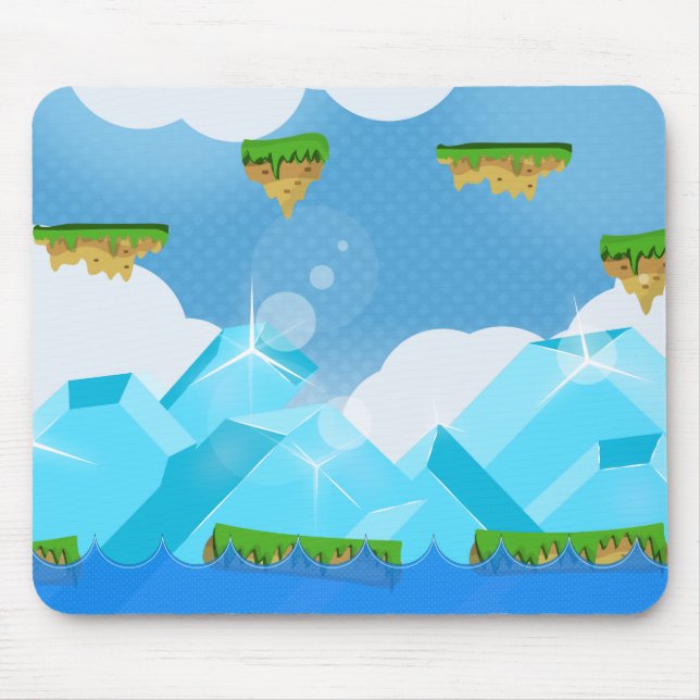 Retro-Plattform-Spiel Mousepad (Vorne)