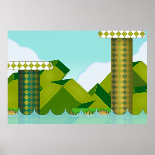 Retro-Plattform-Spiel Poster