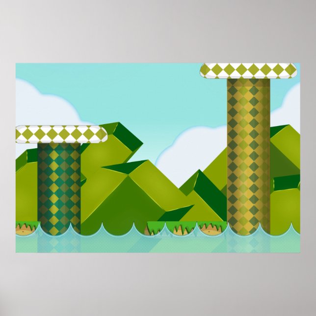 Retro-Plattform-Spiel Poster (Vorne)