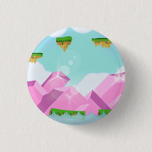 Retro-Plattformspiel Button (Vorderseite)