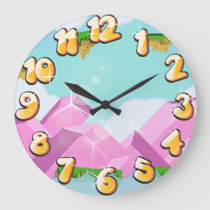 Retro-Plattformspiel Große Wanduhr
