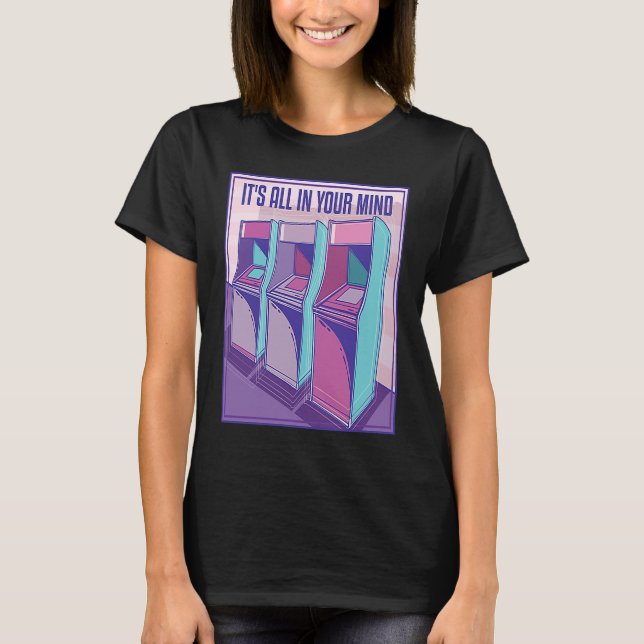 Retro Player Vaporwave 80er Arcade Machine Vint T-Shirt (Vorderseite)