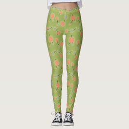 Retro Playful Small Molecules Universelles Pfirsic Leggings