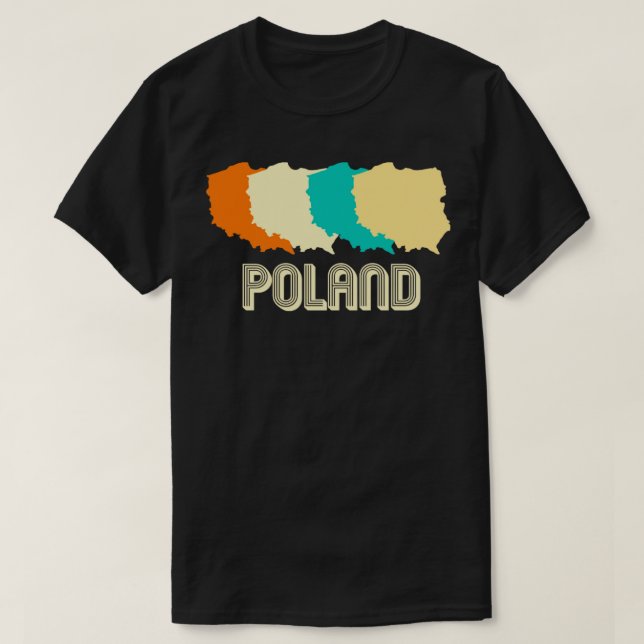Retro Poland Map1 T-Shirt (Design vorne)