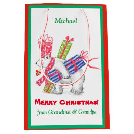 Retro Polar gebären Weihnachtsgeschenke Personalis Mittlere Geschenktüte