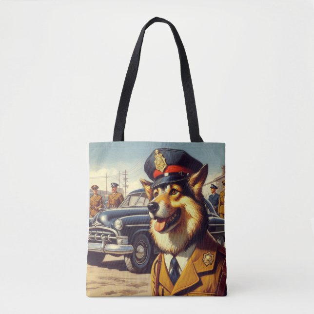 Retro Police Dog Painting (Vorderseite)