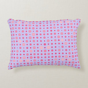 Retro Polka Dot 01.Pink LPurple BG Dekokissen