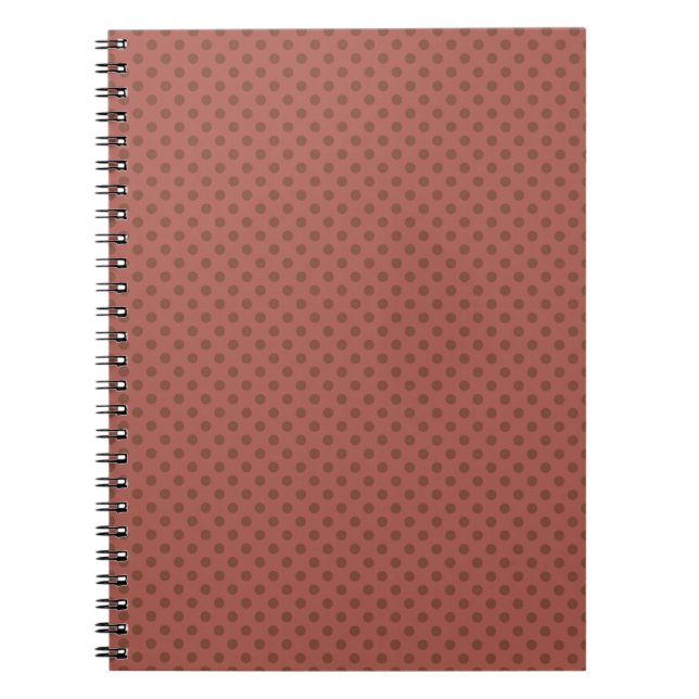 Retro, Polka dot braun Notizblock (Vorderseite)