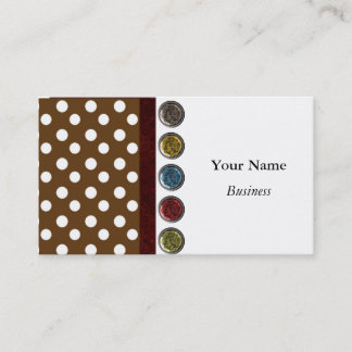 RETRO POLKA DOT DESIGN BUSINESS CARDS VISITENKARTE