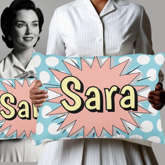 Retro polka dot fünfzigartig Rockabilly Vibes Dekokissen (Von Creator hochgeladen)