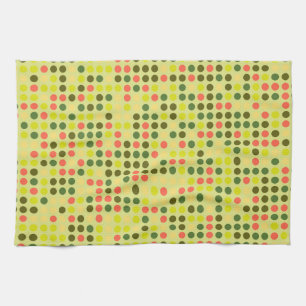 Retro Polka Dot Mosaic Muster #10 Handtuch