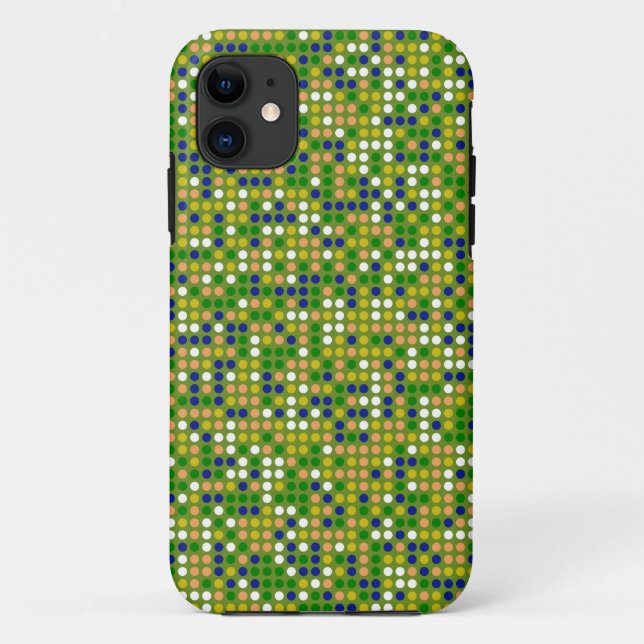 Retro Polka Dot Mosaic Muster #2 Case-Mate iPhone Hülle (Rückseite)