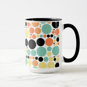 Retro Polka Dot Mosaic Muster #7 Tasse