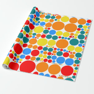 Retro Polka Dot Mosaik Muster Geschenkpapier
