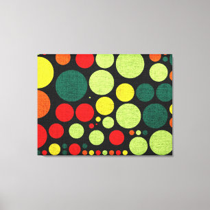 Retro Polka Dot Painted Leinwand
