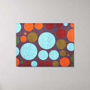 Retro Polka Dot Painted Leinwand #2
