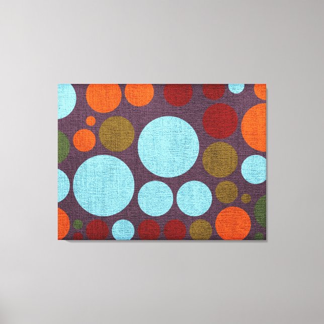 Retro Polka Dot Painted Leinwand #2 (Vorderseite)