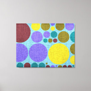 Retro Polka Dot Painted Leinwand #3