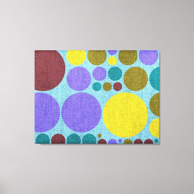 Retro Polka Dot Painted Leinwand #3 (Vorderseite)