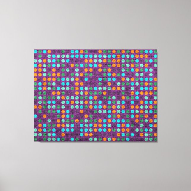 Retro Polka Dot Painted Leinwand #4 (Vorderseite)