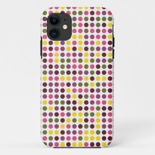 Retro Polka Dots   Gelbgrün Lila Case-Mate iPhone Hülle