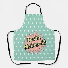 Retro-Polka-Punkt-50er-Stil Schürze