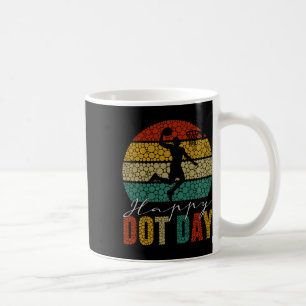 Retro-Polka-Punkt-Sketch-Spieler-Fan-Fröhlicher-Pu Kaffeetasse