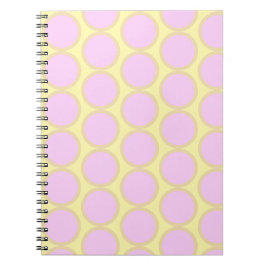 Retro-Polka-Punkte rosa und gelbes Design  Notizblock