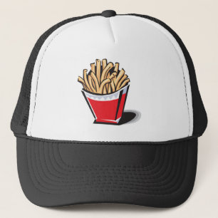 Retro-Pommes-Frites-Design Truckerkappe