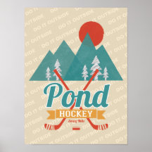 Retro Pond Hockey tun es draußen