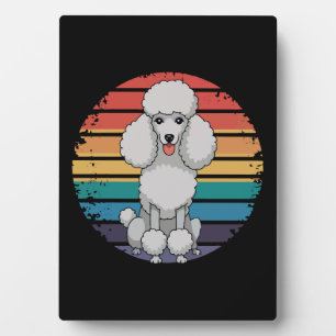Retro Poodle Lover Dog Geschenke für Poodle Besitz Fotoplatte