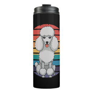 Retro Poodle Lover Dog Geschenke für Poodle Besitz Thermosbecher