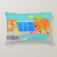 Retro Pool-Party-Akzent-Kissen