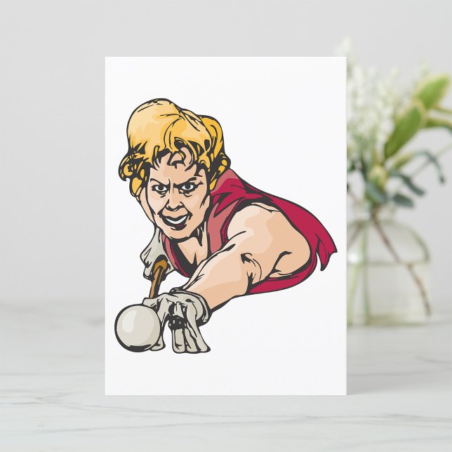 Retro Pool Player Vintag Billard Sport Einladung (Von Creator hochgeladen)