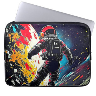 Retro-Pop-Art-Astronaut-Raum-Galaxie-Laptop-Hülle Laptopschutzhülle