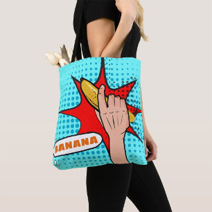 Retro-Pop-Art-Banane im Comicbuch-Stil