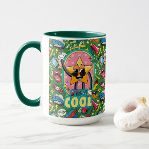 Retro-Pop-Art-"Bleib cool"-Morph-Tasse Tasse