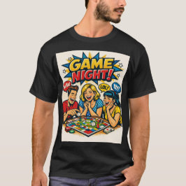 Retro-Pop-Art-Brettspiel-Freunde T-Shirt