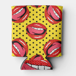 Retro Pop Art: Cartoon Patch Abzeichen Dosenkühler