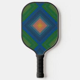 Retro Pop Art Colour Line Streifen Diamant Muster Pickleball Schläger