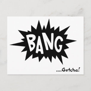 Retro Pop Art, Comic Book Bang! Gotcha! Postkarte